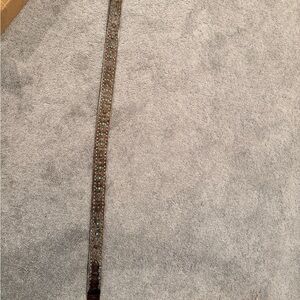 Elegant cowhide Brown Belt with Turquoise Accents